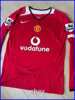 CRISTIANO RONALDO Hand Signed Retro PL Man Utd GOAT Long Sleeve Jersey BECKETT