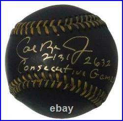 Cal Ripken Jr Signed Baltimore Orioles OML Black Baseball 2131/2632 JSA 20090