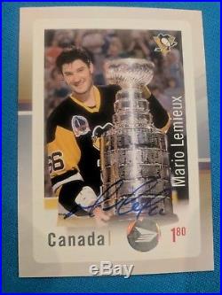 Canada Post 2017 Hockey Signed Autograph Stamp Mario Lemieux