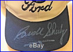 Carroll Shelby Autographed Ford Tan & Black Cap N Person Rare Signed Unfitted