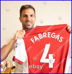 Cesc Fabregas Signed Arsenal Shirt 2021-22, Number 4 Autograph Jersey