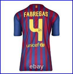 Cesc Fabregas Signed Barcelona Shirt 2011-12, Number 4 Autograph Jersey