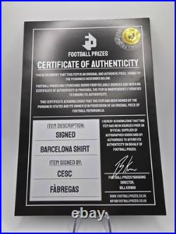 Cesc Fabregas Signed Barcelona Shirt with COA