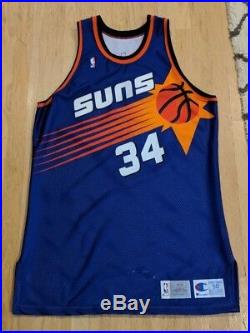 Charles Barkley signed Phoenix Suns Game Road Jersey limited edition tag removed