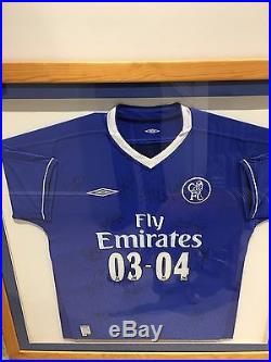 Chelsea 03-04 Squad Signed Football Shirt, Immaculate, Framed