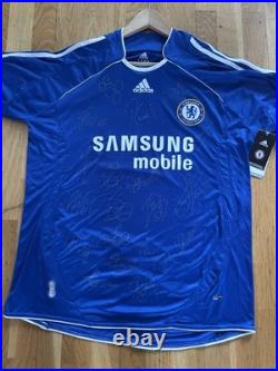 Chelsea 07-08 Signed Squad Football Shirt with COA, Terry, lampard, drogba, Cole