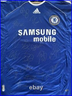 Chelsea 07-08 Signed Squad Football Shirt with COA, Terry, lampard, drogba, Cole