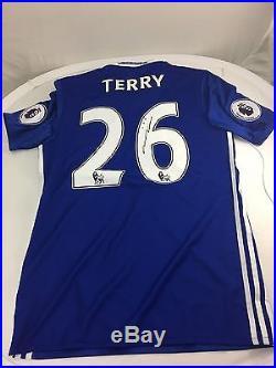 Chelsea John Terry Poppy Premier League Match Day Shirt MATCH WORN AND SIGNED