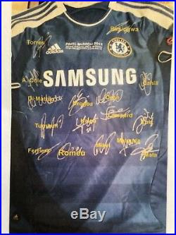 Chelsea Signed Champions League 2012 Winners Shirt + COA