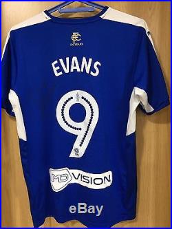 Chesterfield FC Ched Evans Match Worn & Signed Poppy Shirt 2016