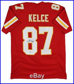 Chiefs Travis Kelce Authentic Signed Red Jersey Autographed BAS