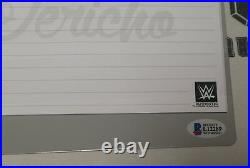 Chris Jericho Signed Official WWE Clipboard BAS Beckett COA Autograph List of