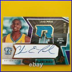 Chris Paul SUNS 2005-06 SPx #153 Auto Signed Jersey Rookie Card RC #/ 750