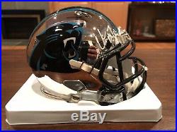 Christian McCaffrey Signed Riddell Carolina Panthers Chrome Mini Helmet Beckett