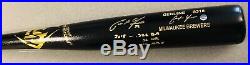 Christian Yelich Brewers MVP Signed Game Model Autographed Baseball Bat STEINER