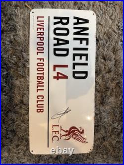 Cody Gakpo Signed Liverpool Street Sign Autograph Signature