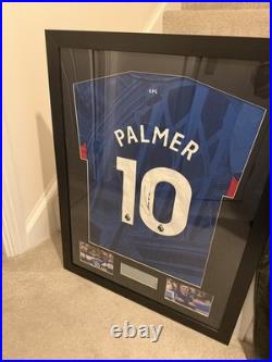 Cole Palmer Framed Football Shirt Chelsea with signature