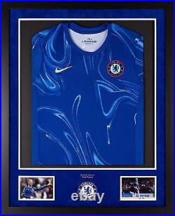 Cole Palmer Signed Chelsea Shirt Framed Display