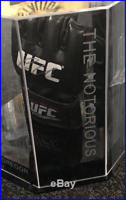 Conor McGregor Signed UFC Glove In a Octagon Notorious Display Case AFTAL COA