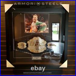 Conor Mcgregor Signed Frame With Official Ufc Replica Belt 10k Gold Plated + P