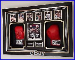 Conor Mcgregor and Floyd Mayweather SIGNED BOXING GLOVEs Autograph Display