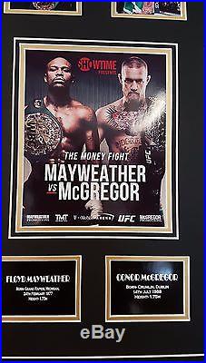 Conor Mcgregor and Floyd Mayweather SIGNED BOXING GLOVEs Autograph Display