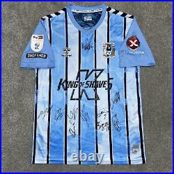Coventry City Squad Signed 2023/24 Football Home Shirt with COA and Photo Proof