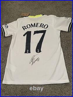 Cristian Romero Signed Tottenham Hotspur Home Jersey 2022/ 23 Season