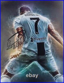 Cristiano Ronaldo CR7canvas Hand Signed with certificate/authenticity NOT FRAMED