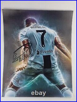 Cristiano Ronaldo CR7canvas Hand Signed with certificate/authenticity NOT FRAMED