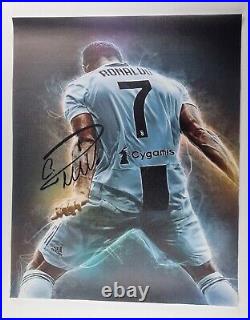 Cristiano Ronaldo CR7canvas Hand Signed with certificate/authenticity NOT FRAMED