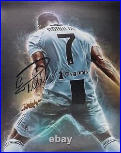 Cristiano Ronaldo CR7canvas Hand Signed with certificate/authenticity NOT FRAMED