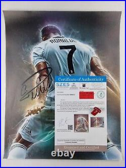 Cristiano Ronaldo CR7canvas Hand Signed with certificate/authenticity NOT FRAMED