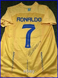 Cristiano Ronaldo Hand Signed Al Nassr Home Shirt & COA