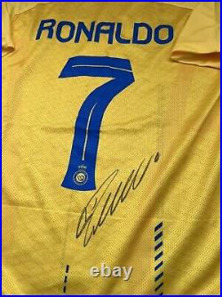 Cristiano Ronaldo Hand Signed Al Nassr Home Shirt & COA