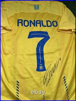 Cristiano Ronaldo Hand Signed Al Nassr Home Shirt & COA