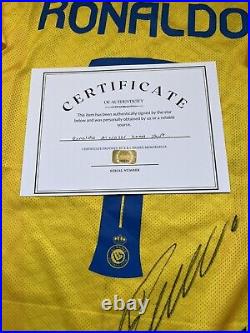 Cristiano Ronaldo Hand Signed Al Nassr Home Shirt & COA