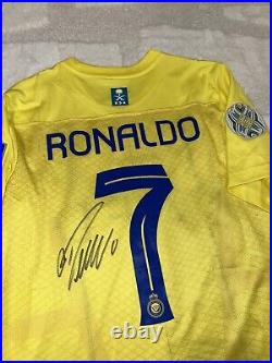 Cristiano Ronaldo Hand Signed Al Nassr Shirt COA