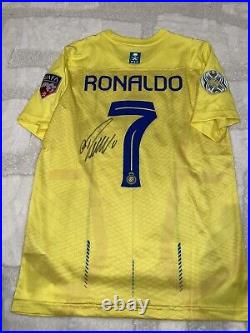 Cristiano Ronaldo Hand Signed Al Nassr Shirt COA