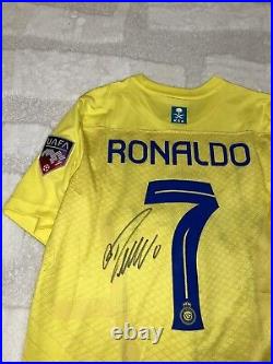 Cristiano Ronaldo Hand Signed Al Nassr Shirt COA