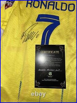 Cristiano Ronaldo Hand Signed Al Nassr Shirt COA