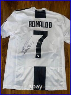 Cristiano Ronaldo Hand Signed Juventus Home Shirt With Coa Included