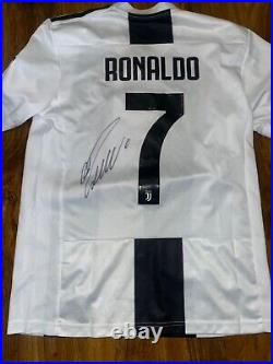 Cristiano Ronaldo Hand Signed Juventus Home Shirt With Coa Included