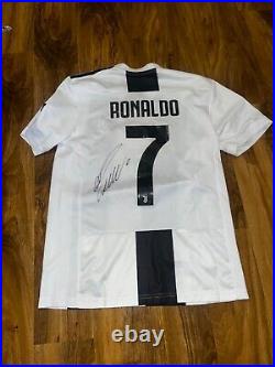 Cristiano Ronaldo Hand Signed Juventus Home Shirt With Coa Included