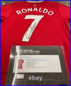 Cristiano Ronaldo Hand Signed Man United Shirt With Coa