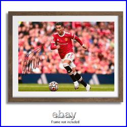 Cristiano Ronaldo Hand Signed Man Utd 16x12 Photo FULL AUTOGRAPH PSA QO & COA