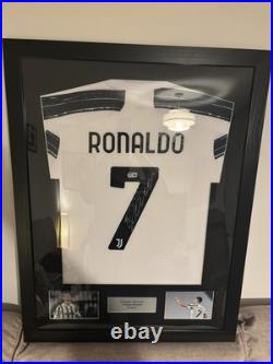 Cristiano Ronaldo Signed & Framed Juventus Football Shirt COA Beckett QR