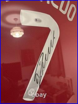 Cristiano Ronaldo Signed & Framed Manchester United Football Shirt Beckett
