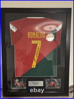Cristiano Ronaldo Signed & Framed Portugal Football Shirt COA Beckett