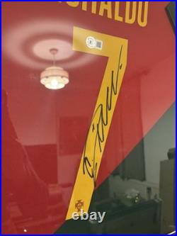 Cristiano Ronaldo Signed & Framed Portugal Football Shirt COA Beckett